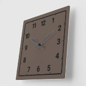Horloge Carrée Cedar brown (Angle)