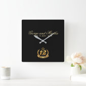 Horloge Carrée Celebrating 12th Anniversary. Customizable. (Maison)