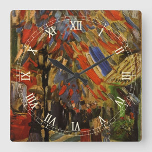 Horloge Carrée Célébration du 14 juillet à Paris par Vincent van 