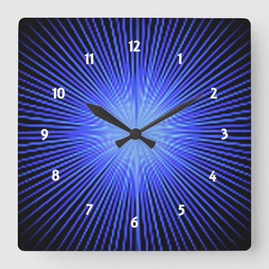 Horloge Carrée Cercle Blue Spirit (Recto)