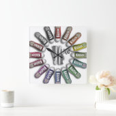 Horloge Carrée Cercle de Classic Sneakers (Maison)