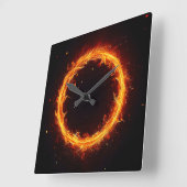 Horloge Carrée cercle de feu (Angle)