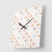 Horloge Carrée Cercles de diamant géométriques Tan (Angle)