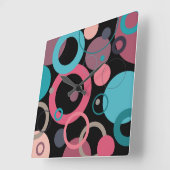 Horloge Carrée Cercles de l'horizon (Angle)