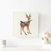 Horloge Carrée Cerf (Maison)