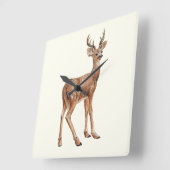 Horloge Carrée Cerf (Angle)