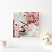 Horloge Carrée Cerise (Maison)