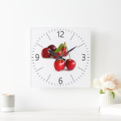 Horloge Carrée Cerise douce (Maison)