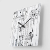 Horloge Carrée Certains voient une mauvaise herbe (Angle)