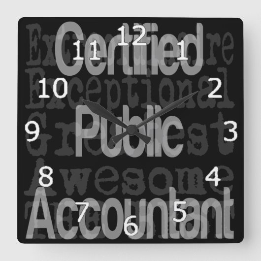 Horloge Carrée Certified Accountant Estimation (Recto)