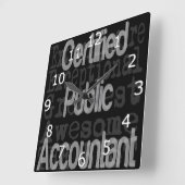 Horloge Carrée Certified Accountant Estimation (Angle)