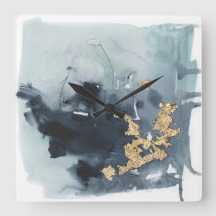Horloge Carrée Cerulean & Gold