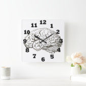 Horloge Carrée Cerveau (Maison)