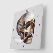 Horloge Carrée Ces Ciggies seront la Mort de Moi. (Angle)