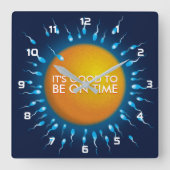 HORLOGE CARRÉE C'EST BIEN D'ÊTRE À L'HEURE (Recto)