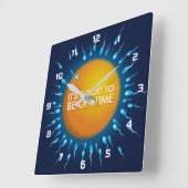 HORLOGE CARRÉE C'EST BIEN D'ÊTRE À L'HEURE (Angle)