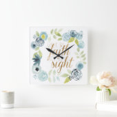 Horloge Carrée C'est bien - Marcher par la foi Pas par la vue (Maison)