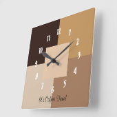 Horloge Carrée C'est le Coffee Time ! (Angle)