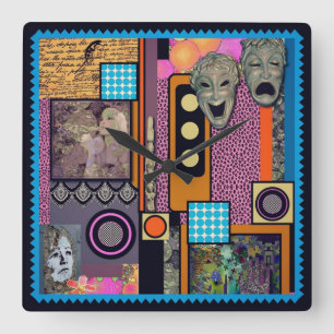 Horloge Carrée C'est le Drama Time Wall Clock