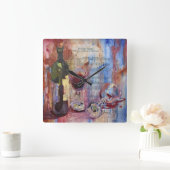 Horloge Carrée C'est mon parti (Maison)