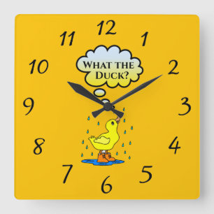 Horloge Carrée C'est quoi, le Duck ? Wall Clock