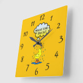 Horloge Carrée C'est quoi, le Duck ? Wall Clock (Angle)