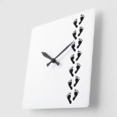Horloge Carrée C'est un bébé - Pieds bébé (Angle)
