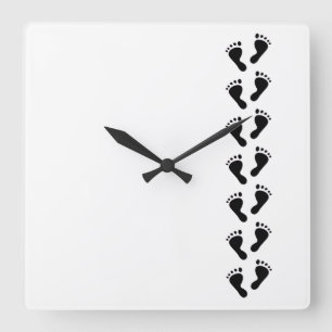 Horloge Carrée C'est un bébé - Pieds bébé
