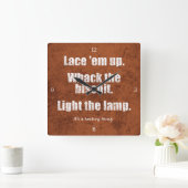 Horloge Carrée C'est un truc de hockey (Maison)