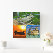 HORLOGE CARRÉE CH-47F CHINOOK (Maison)