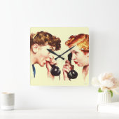 Horloge Carrée Chaîne de bavardage (Maison)