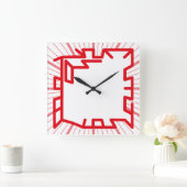 Horloge Carrée chained number clock pixelat by Masanser (Maison)
