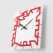 Horloge Carrée chained number clock pixelat by Masanser (Angle)