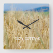 Horloge Carrée Champ jaune (Recto)
