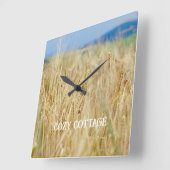 Horloge Carrée Champ jaune (Angle)