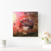 Horloge Carrée Champignon (Maison)