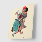 Horloge Carrée Champion de marbre (Angle)