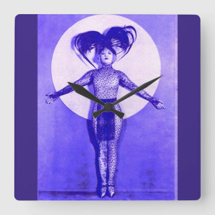 Horloge Carrée Championnat du monde de football 1922 - bleu