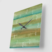 Horloge Carrée Champs au printemps je (Angle)