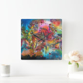 HORLOGE CARRÉE CHANSON DE ROLAND/ COMBAT DES CHEVALIERS EN TOURNO (Maison)