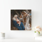 Horloge Carrée Chanson des anges de William-Adolphe Bouguereau (Maison)