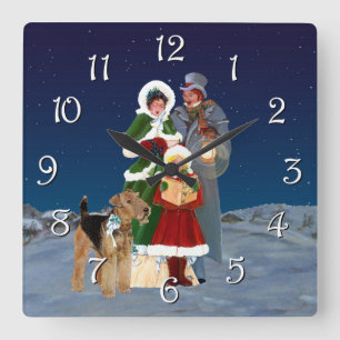 Horloge Carrée Chants de Noël