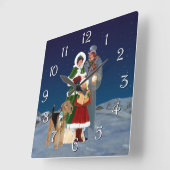 Horloge Carrée Chants de Noël (Angle)