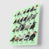 Horloge Carrée Chaque vautour (Angle)