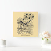 Horloge Carrée Chargeur d'oiseaux vide (Maison)