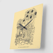 Horloge Carrée Chargeur d'oiseaux vide (Angle)