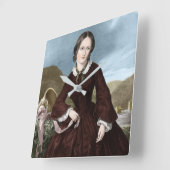 Horloge Carrée Charlotte Bronte (Angle)