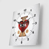 Horloge Carrée charmant (Angle)