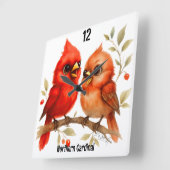 Horloge Carrée Charme Cardinal du Nord (Angle)