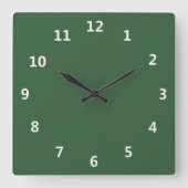 Horloge Carrée Chasseur simple vert (Recto)